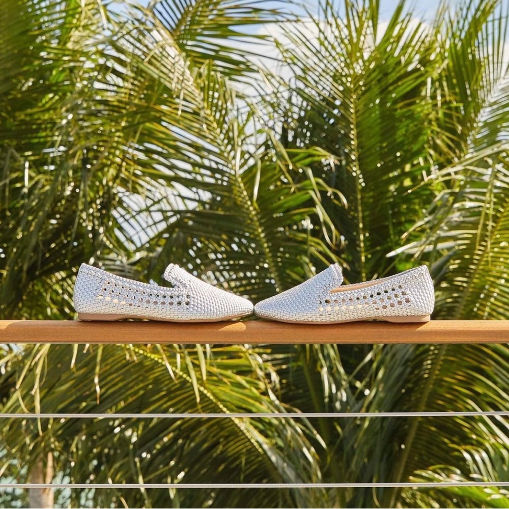 " Special Price " Birdies The Starling Silver woven Loafer women's shoes